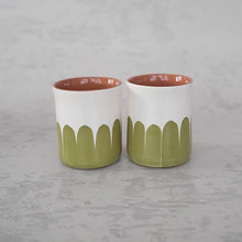 Load image into Gallery viewer, Kaffeebecher Säulen pistache