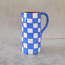 Load image into Gallery viewer, Gerader Krug gross 1.3 l check blau