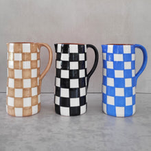 Load image into Gallery viewer, Gerader Krug gross 1.3 l check blau