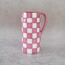 Load image into Gallery viewer, Gerader Krug gross 1.3 l check rosa