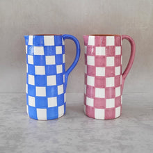 Load image into Gallery viewer, Gerader Krug gross 1.3 l check blau