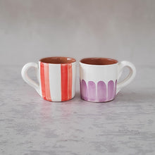 Load image into Gallery viewer, Espressotasse Säulen lila