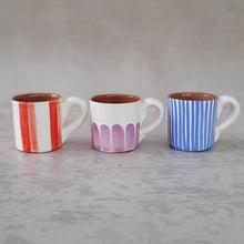 Load image into Gallery viewer, Espressotasse gestreift blau