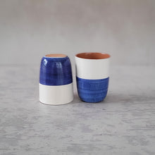 Load image into Gallery viewer, Espressobecher halb marineblau