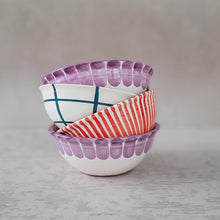 Load image into Gallery viewer, Müslischüssel kariert petrol