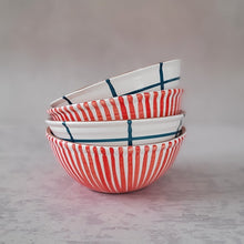 Load image into Gallery viewer, Müslischüssel kariert petrol