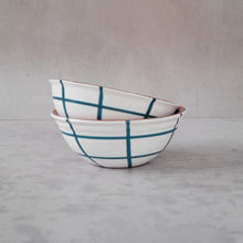 Load image into Gallery viewer, Müslischüssel kariert petrol