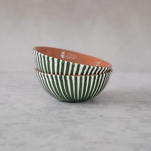 Load image into Gallery viewer, Tapas bowl striped green