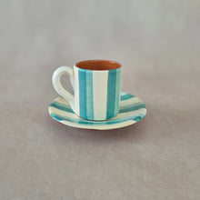 Lade das Bild in den Galerie-Viewer, Kleiner Teller zweifarbig gestreift tropical