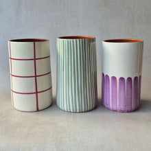 Load image into Gallery viewer, Gerade Vase Säulen lila