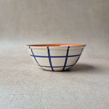 Load image into Gallery viewer, Müslischüssel kariert marineblau