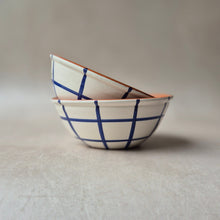 Load image into Gallery viewer, Müslischüssel kariert marineblau