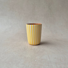 Load image into Gallery viewer, Striped yellow espresso mug
