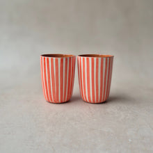 Charger l'image dans la galerie, Tasse à expresso rayée rouge