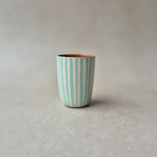 Load image into Gallery viewer, Espressobecher gestreift mint
