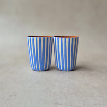 Charger l'image dans la galerie, Tasse à expresso à rayures bleues