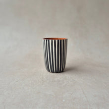 Load image into Gallery viewer, Black striped espresso mug