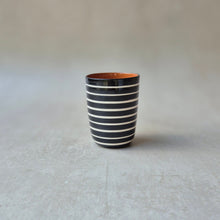 Load image into Gallery viewer, Espresso cup ringed black
