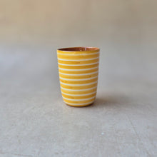 Load image into Gallery viewer, Espresso cup ringed ochre