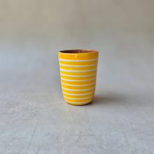 Load image into Gallery viewer, Espresso cup ringed yellow