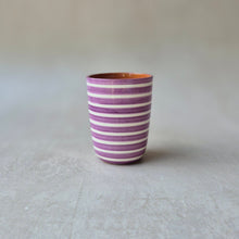 Load image into Gallery viewer, Espresso cup ringed purple