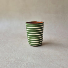 Load image into Gallery viewer, Espresso cup ringed green
