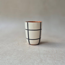 Load image into Gallery viewer, Black checkered espresso mug