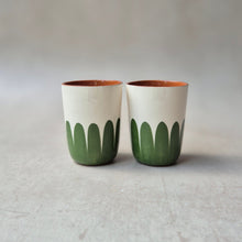 Load image into Gallery viewer, Green espresso cup columns