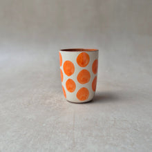Load image into Gallery viewer, Espresso cup dots orange