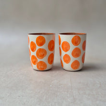 Load image into Gallery viewer, Espresso cup dots orange