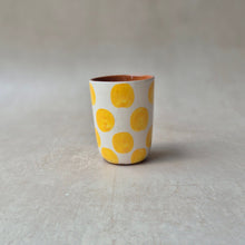 Load image into Gallery viewer, Espresso cup dots yellow