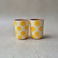 Load image into Gallery viewer, Espresso cup dots yellow