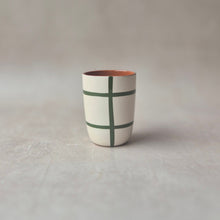 Load image into Gallery viewer, Espressobecher kariert grün