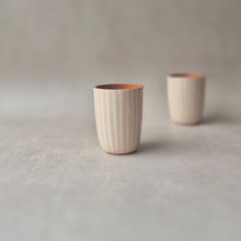 Load image into Gallery viewer, Espressobecher gestreift beige