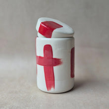 Load image into Gallery viewer, Keramikdose Red Brushstroke