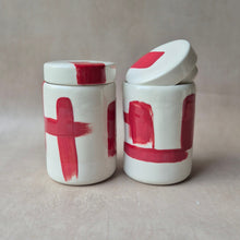 Load image into Gallery viewer, Keramikdose Red Brushstroke