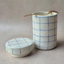 Load image into Gallery viewer, Keramikdose Blue Grid