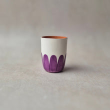 Load image into Gallery viewer, Espressobecher Säulen lila