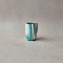 Load image into Gallery viewer, Espressobecher gestreift tropical