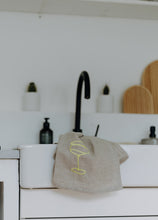 Load image into Gallery viewer, Handbestickte Leinen-Serviette Espumante