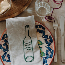 Load image into Gallery viewer, Handbestickte Leinen-Serviette Garrafa