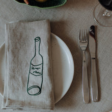 Load image into Gallery viewer, Handbestickte Leinen-Serviette Garrafa