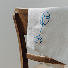 Lade das Bild in den Galerie-Viewer, Handbestickte Leinen-Serviette Vinho