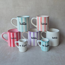 Load image into Gallery viewer, alma barru x bärndütsch Espressotasse gestreift grün