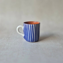 Charger l'image dans la galerie, Espressotasse gestreift marineblau