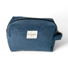 Load image into Gallery viewer, Necessaire aus softem Cord meerblau
