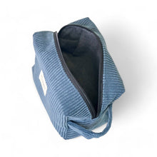Load image into Gallery viewer, Necessaire aus softem Cord meerblau