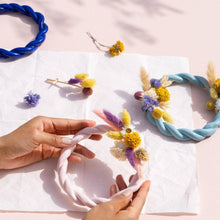 Lade das Bild in den Galerie-Viewer, Geflochtener Keramikuntersetzer Sicilia royal blue