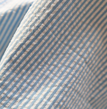 Load image into Gallery viewer, Tischtuch Stripes Blue, 140 x 280 cm