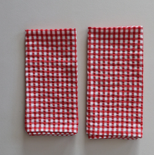 Charger l'image dans la galerie, Servietten 2er Set Check Red